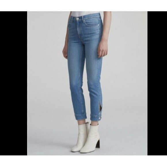 Rag & Bone Avery Cigarette High Waisted Snap Ankle Jeans Size 23 - Picture 2 of 6